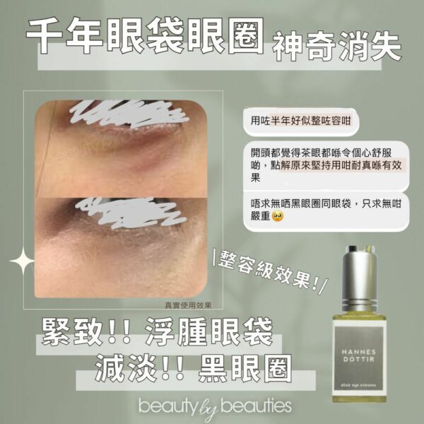 【9折】最有效提拉去水腫，拯救下垂眼！Hannes Dóttir 不老眼精華 15ml - Image 2