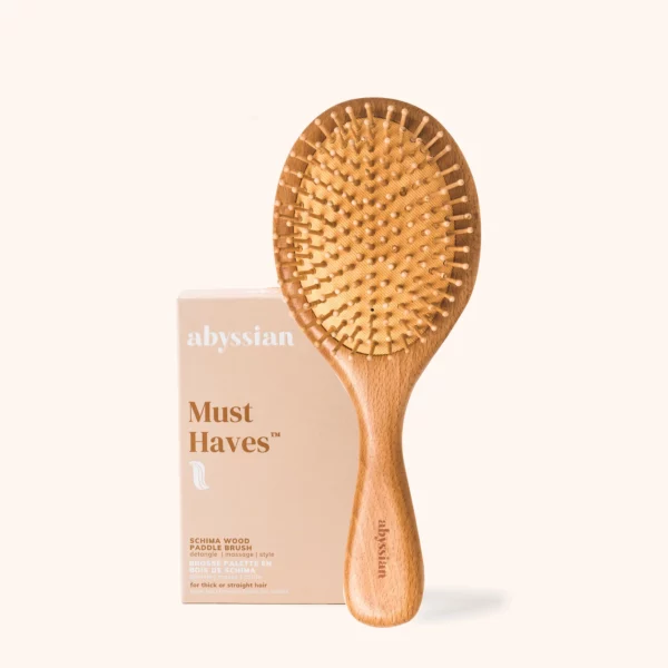 【限時半價】Abyssian Paddle Schima Wood Hair Brush 木質按摩頭皮氣墊髮梳 - Image 3