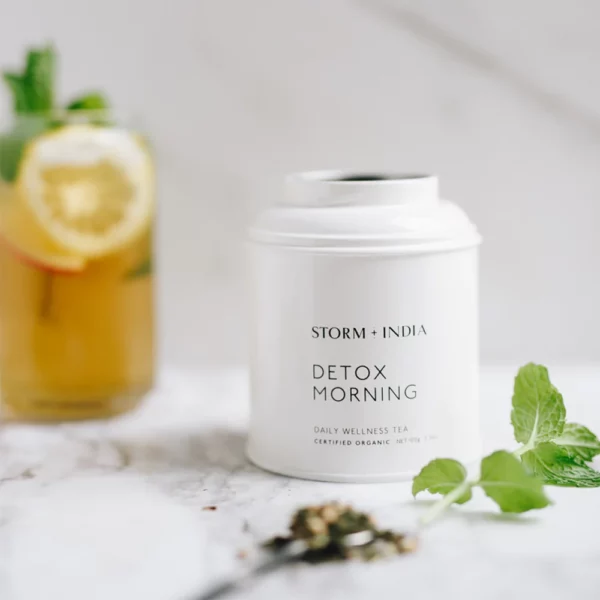 【限時半價】抗疫勞，降膽固醇，抗痘痘 ！澳洲 Storm+India 早安排毒美顏茶  Detox Morning Tin 100g - Image 2